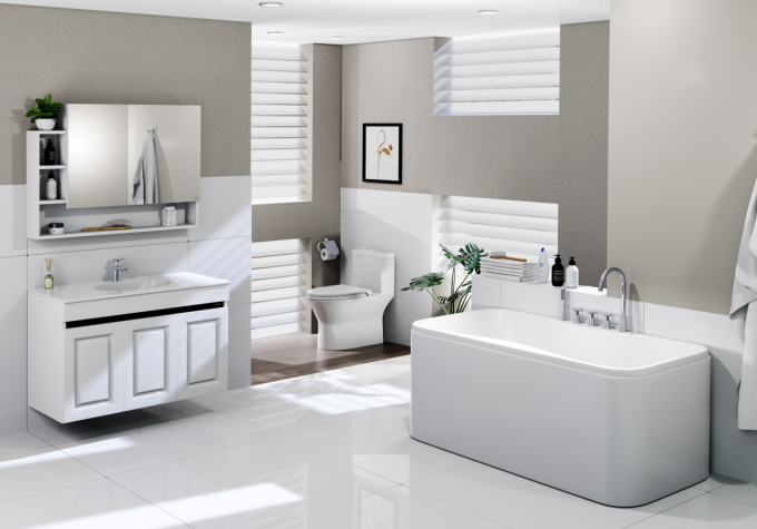 Nét trang nhã tại một nhà vệ sinh sử dụng sản phẩm Caesar. Ảnh: Caesar