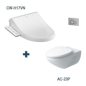 Bồn cầu nắp điện tử INAX AC-23P+CW-H17VN/BW1