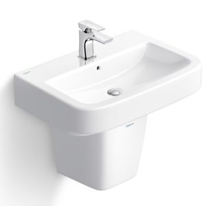 Bộ Chậu Rửa Lavabo Và Chân Ngắn Treo Tường Viglacera V50 (CD50)