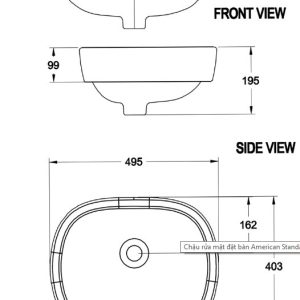 Chậu Rửa Lavabo Đặt Bàn American Standard Active 0950-WT (0950WT)