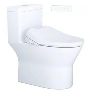 Bàn cầu 1 khối C1374F + Nắp rửa điện từ TAF610H