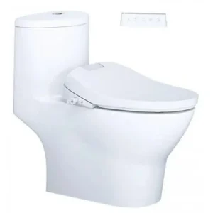 Bàn cầu 1 khối C1375F + Nắp rửa điện từ TAF610H