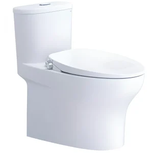 Bàn cầu 1 khối C1394F + Nắp rửa cơ TAF060