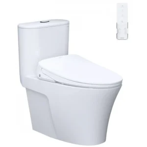 Bàn cầu 1 khối C1395F + Nắp rửa điện từ TAF710H