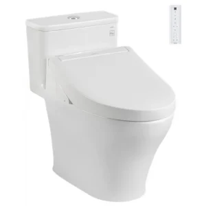 Bồn cầu 1 khối TOTO MS857CDW15 nắp điện tử Washlet C5 TCF24460AAA giấu dây