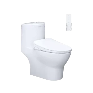 Bàn cầu 1 khối C1375F + Nắp rửa điện từ TAF710H