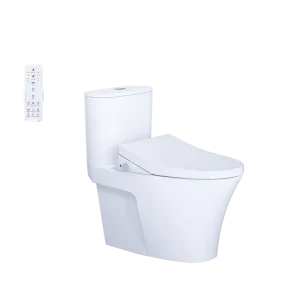 Bàn cầu 1 khối C1395F + Nắp rửa điện từ TAF512H