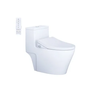 Bàn cầu 1 khối C1356F + Nắp rửa điện từ TAF512H