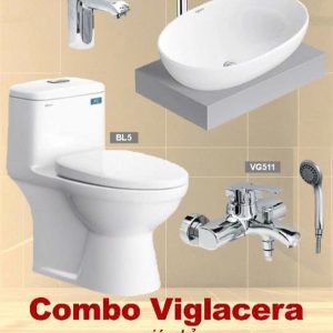 Bộ thiết bị vệ sinh Viglacera combo 3