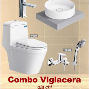 Bộ thiết bị vệ sinh Viglacera combo 4